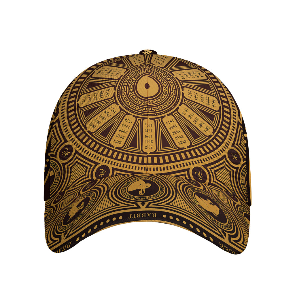 Chinese Zodiac Calendar Signs Print Baseball Cap
