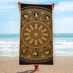 Chinese Zodiac Calendar Signs Print Beach Towel