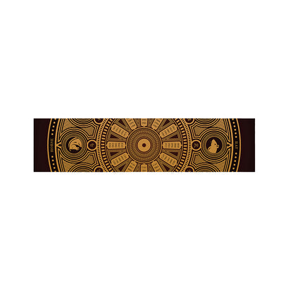Chinese Zodiac Calendar Signs Print Bed Runner
