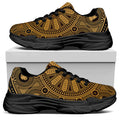 Chinese Zodiac Calendar Signs Print Black Chunky Shoes