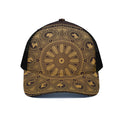 Chinese Zodiac Calendar Signs Print Black Mesh Trucker Hat