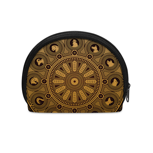 Chinese Zodiac Calendar Signs Print Coin Purse