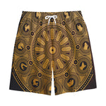 Chinese Zodiac Calendar Signs Print Cotton Shorts