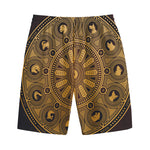 Chinese Zodiac Calendar Signs Print Cotton Shorts