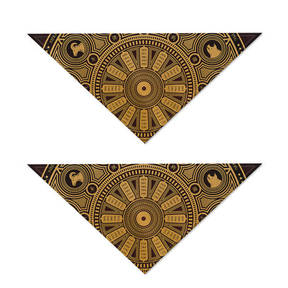Chinese Zodiac Calendar Signs Print Dog Bandana