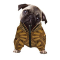 Chinese Zodiac Calendar Signs Print Dog Zip Up Jacket