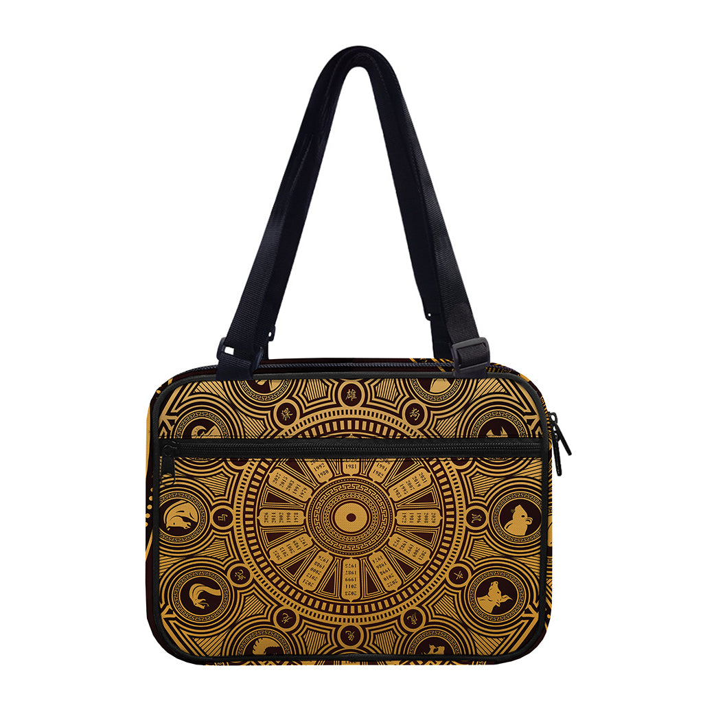Chinese Zodiac Calendar Signs Print Double Strap Bible Bag