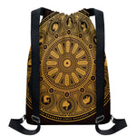 Chinese Zodiac Calendar Signs Print Drawstring Backpack