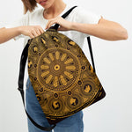 Chinese Zodiac Calendar Signs Print Drawstring Backpack