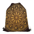 Chinese Zodiac Calendar Signs Print Drawstring Bag