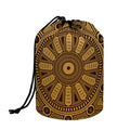 Chinese Zodiac Calendar Signs Print Drawstring Makeup Bag