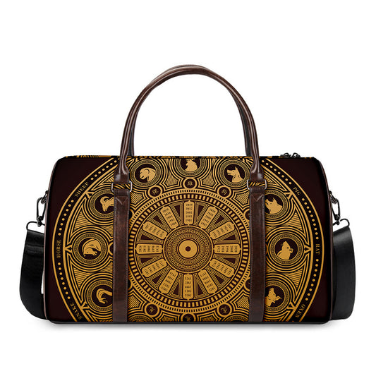 Chinese Zodiac Calendar Signs Print Duffle Bag