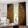 Chinese Zodiac Calendar Signs Print Extra Wide Grommet Curtains