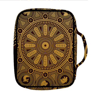 Chinese Zodiac Calendar Signs Print Front Pocket Bible Bag
