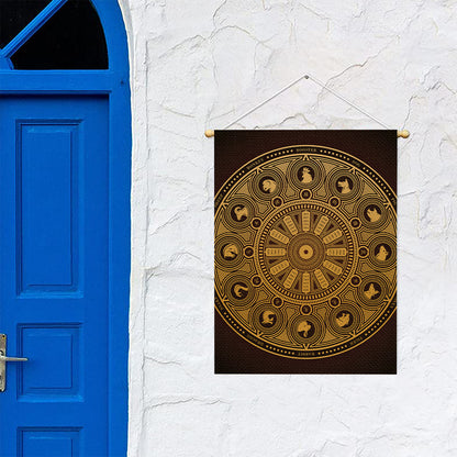 Chinese Zodiac Calendar Signs Print Garden Flag