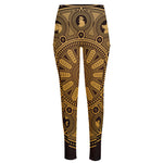 Chinese Zodiac Calendar Signs Print High-Waisted Pocket Leggings