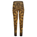 Chinese Zodiac Calendar Signs Print High-Waisted Pocket Leggings