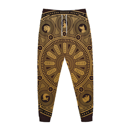Chinese Zodiac Calendar Signs Print Jogger Pants