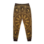 Chinese Zodiac Calendar Signs Print Jogger Pants