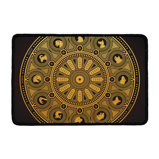 Chinese Zodiac Calendar Signs Print Kitchen Mat