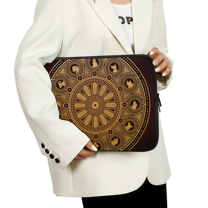 Chinese Zodiac Calendar Signs Print Laptop Sleeve