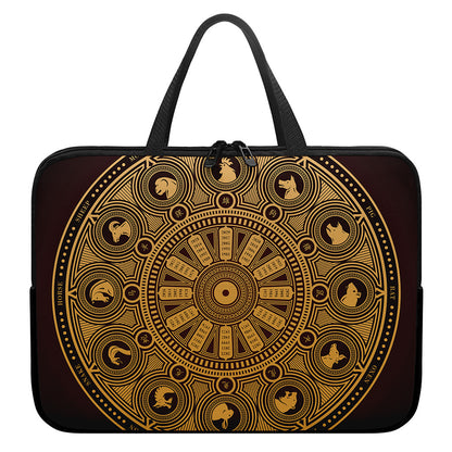 Chinese Zodiac Calendar Signs Print Laptop Sleeve With Handle