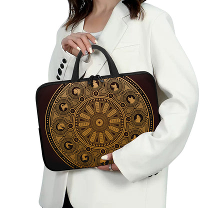 Chinese Zodiac Calendar Signs Print Laptop Sleeve With Handle