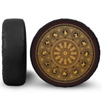 Chinese Zodiac Calendar Signs Print Leather Spare Tire Cover