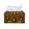 Chinese Zodiac Calendar Signs Print Leather Tissue Box Cover