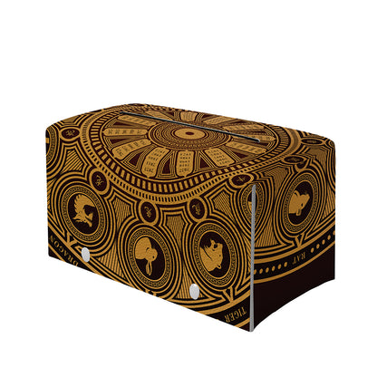 Chinese Zodiac Calendar Signs Print Leather Tissue Box Cover