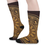 Chinese Zodiac Calendar Signs Print Long Socks