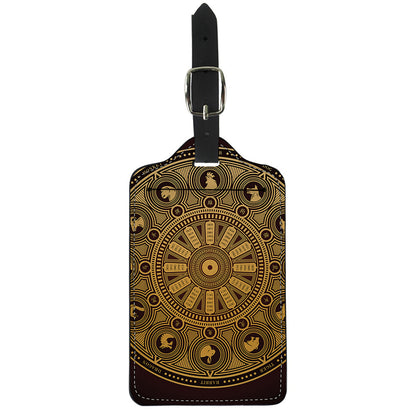 Chinese Zodiac Calendar Signs Print Luggage Tag