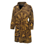Chinese Zodiac Calendar Signs Print Men's Bathrobe