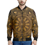 Chinese Zodiac Calendar Signs Print Men's Bomber Jacket