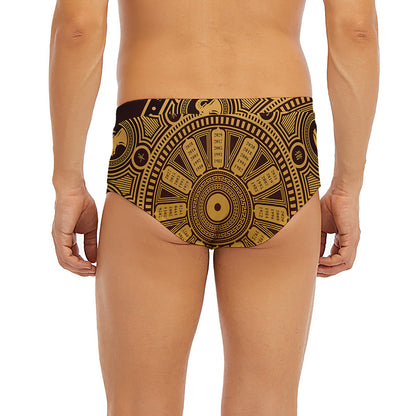 Chinese Zodiac Calendar Signs Print Men's Briefs
