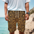 Chinese Zodiac Calendar Signs Print Men's Cargo Shorts