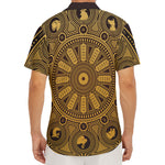 Chinese Zodiac Calendar Signs Print Men's Deep V-Neck Shirt