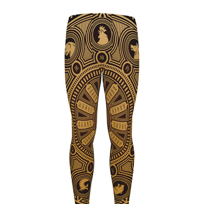 Chinese Zodiac Calendar Signs Print Men's leggings