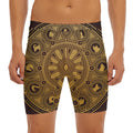 Chinese Zodiac Calendar Signs Print Men's Long Boxer Briefs