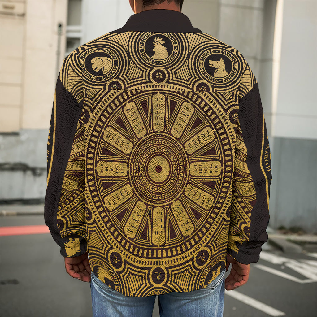 Chinese Zodiac Calendar Signs Print Men's Shirt Jacket