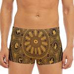 Chinese Zodiac Calendar Signs Print Men's Short Boxer Briefs