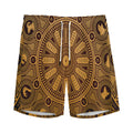 Chinese Zodiac Calendar Signs Print Men's Athletic Shorts