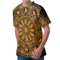 Chinese Zodiac Calendar Signs Print Men's Velvet T-Shirt