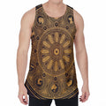 Chinese Zodiac Calendar Signs Print Men's Velvet Tank Top