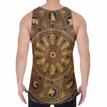 Chinese Zodiac Calendar Signs Print Men's Velvet Tank Top