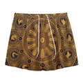 Chinese Zodiac Calendar Signs Print Mesh Shorts