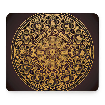 Chinese Zodiac Calendar Signs Print Mouse Pad