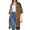 Chinese Zodiac Calendar Signs Print Open Front Beach Cover Up