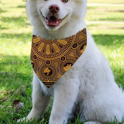 Chinese Zodiac Calendar Signs Print Over The Collar Dog Bandana