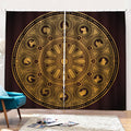Chinese Zodiac Calendar Signs Print Pencil Pleat Curtains
